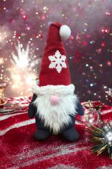 Cüce Elf Gnome Kırmızı Şapka Yılbaşı Dekoru ve Peluş Oyuncağı 50 Cm