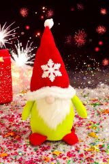 Cüce Elf Gnome Yeşil Yılbaşı Dekoru ve Peluş Oyuncağı