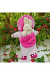 Çantalı Aksesuarlı Peluş Oyuncak Tavşanlı Cicimel Bez Bebek