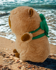Mellito Toyzz 35 Cm Capybara Peluş Oyuncak Cappy Kaplumbağa Çantalı