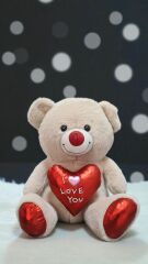 Mellito Toyzz 60 Cm Sevimli I Love You Kalpli Ayıcık Sevgiliye Özel Hediye