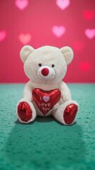 Mellito Toyzz 60 Cm Sevimli I Love You Kalpli Ayıcık Sevgiliye Özel Hediye