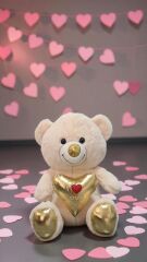 Mellito Toyzz 60 Cm Sevimli I Love You Kalpli Ayıcık Sevgiliye Özel Hediye