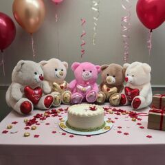 Mellito Toyzz 60 Cm Sevimli I Love You Kalpli Ayıcık Sevgiliye Özel Hediye