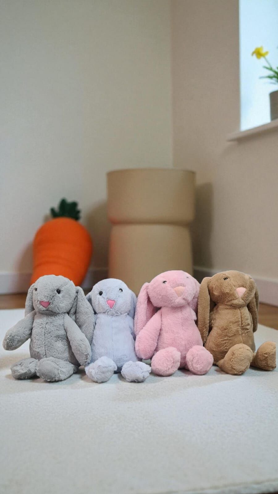 MELLİTO TOYZZ 50 CM Bonbon Tavşan Peluş Oyuncak Uyku Arkadaşı