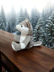 MELLİTO TOYZZ 40 Cm Sevimli Duman Husky Peluş Uyku Arkadaşı ve Oyuncak