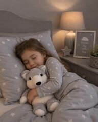 MELLİTO TOYZZ 40 Cm Sevimli Duman Husky Peluş Uyku Arkadaşı ve Oyuncak