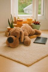 MELLİTO TOYZZ 75 Cm Karamel Peluş Köpek Uyku Arkadaşı Ve Oyuncak