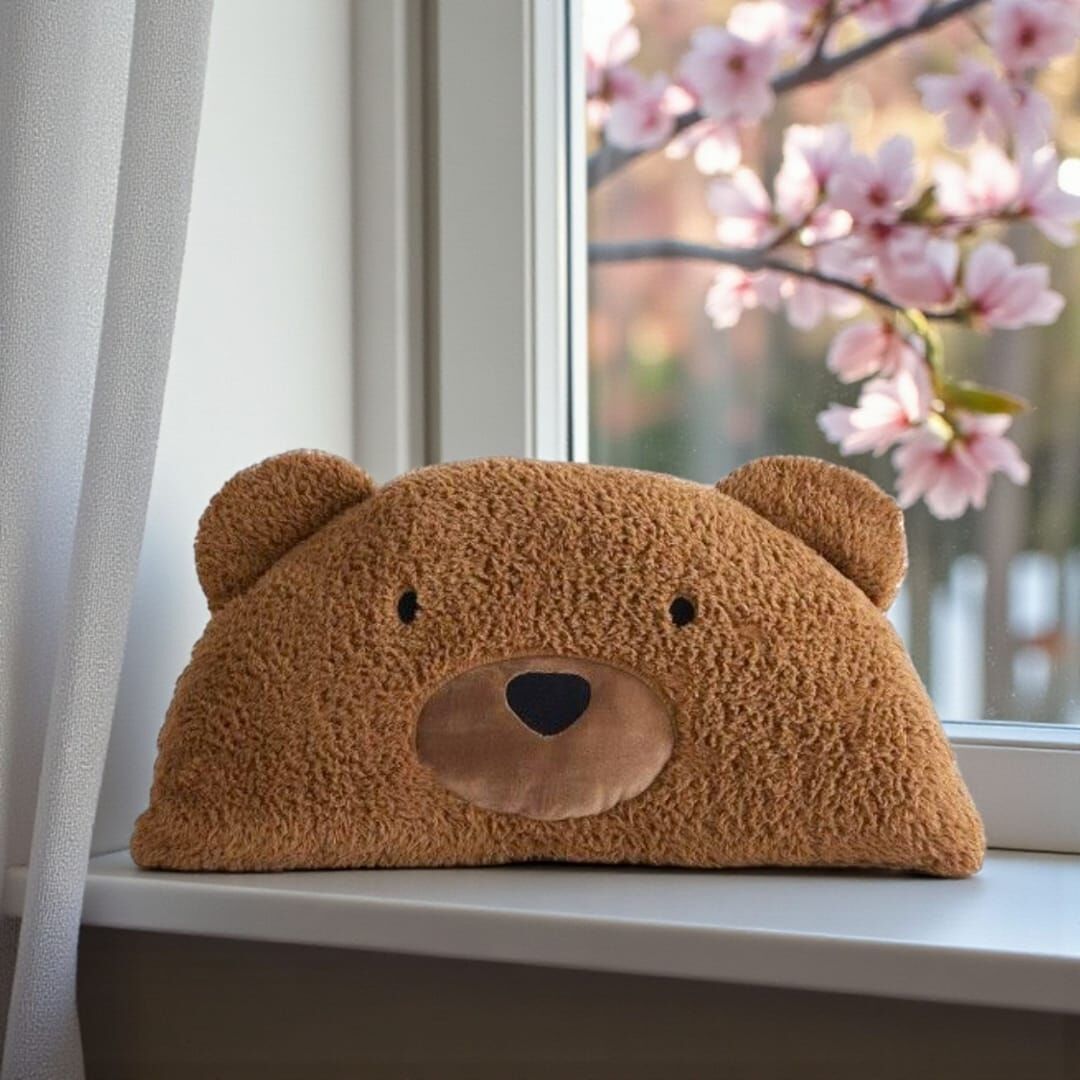 Mellito Sevimli Ayıcık yastık,Peluş Yatak Başlığı Çocuk Odası Dekoru 50 Cm