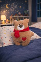 Sevgiliye En Güzel Hediye 35 CM Kalpli Sevimli Ayıcık Yastık