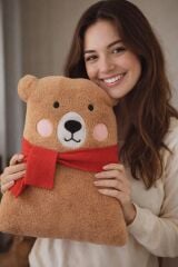 Sevgiliye En Güzel Hediye 35 CM Sevimli Yumuşak Ayıcık Yastık