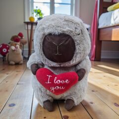 Kalpli Capybara Romantik Peluş Sevgiliye En Güzel Hediye