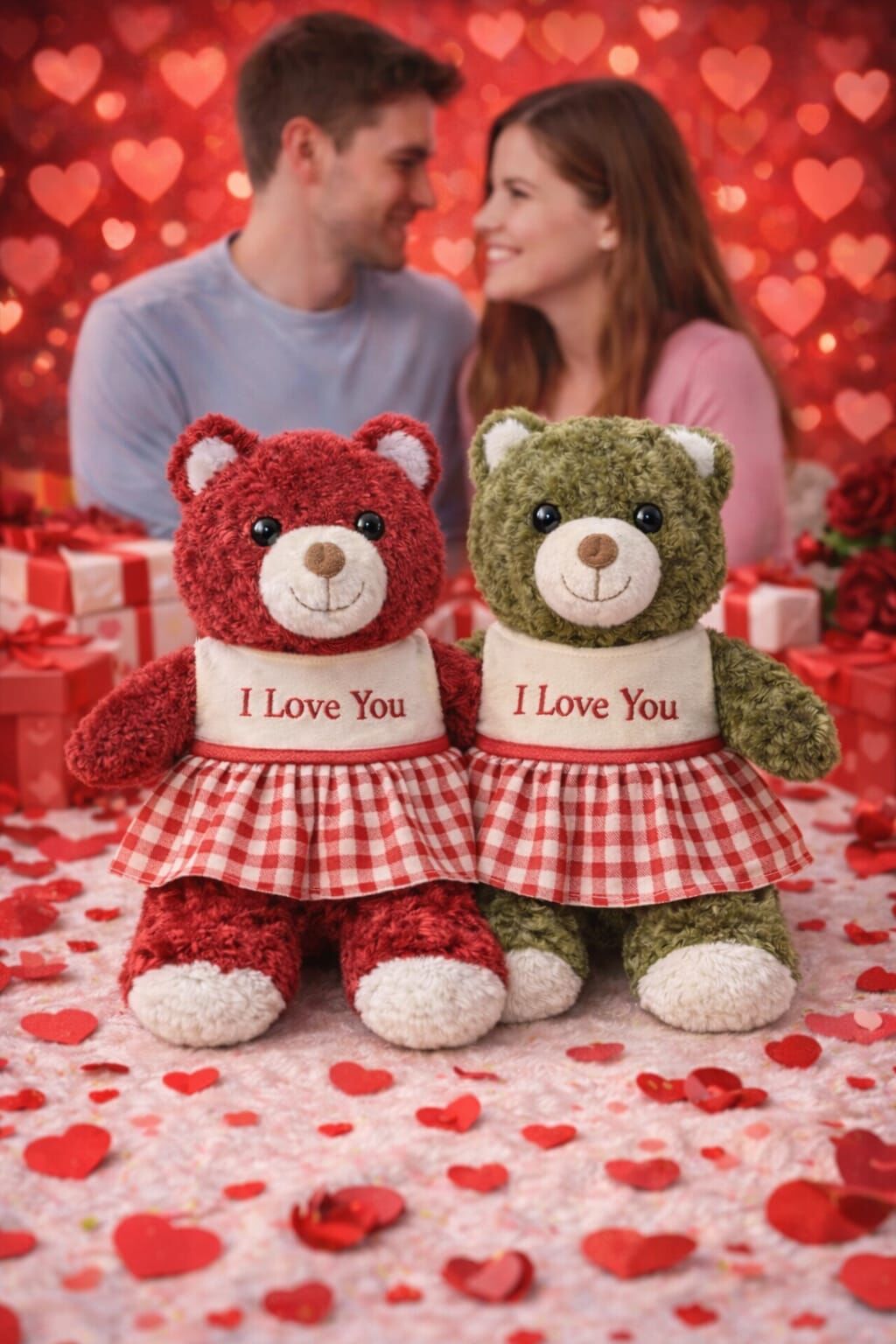 Elbiseli Peluş Ayı Sevgililer Gününe Özel Aşk Dolu Hediye