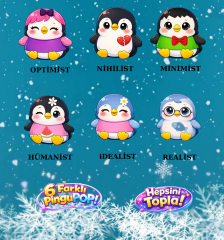 PinguPop Peluş Kavanoz Sürpriz Penguen Seri6 1 Adet