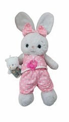 Mellito Toyzz Beybi Emzikli Tavşan Peluş Oyuncak 40 Cm