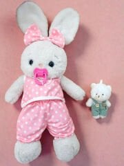 Mellito Toyzz Beybi Emzikli Tavşan Peluş Oyuncak 40 Cm