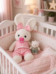 Mellito Toyzz Beybi Emzikli Tavşan Peluş Oyuncak 40 Cm